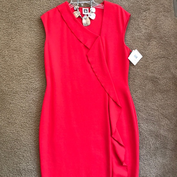 Red Ann Taylor dress - Picture 3 of 6